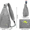 Casual Crossbody Sling Backpack Sling Bag Travel Hiking Chest Bag Daypack Outdoor Sports Small Cross Body Bags for Men, Women - Image 2