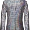LucMatton Men's 2 Piece Disco Sets Shiny Jacket and Pants Metallic Sequin Suits - Image 3