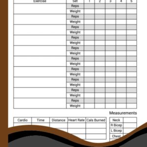 Weight Lifting Log Book: Workout Log Book/ Daily Fitness and Weight Tracker.