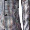LucMatton Men's 2 Piece Disco Sets Shiny Jacket and Pants Metallic Sequin Suits - Image 6