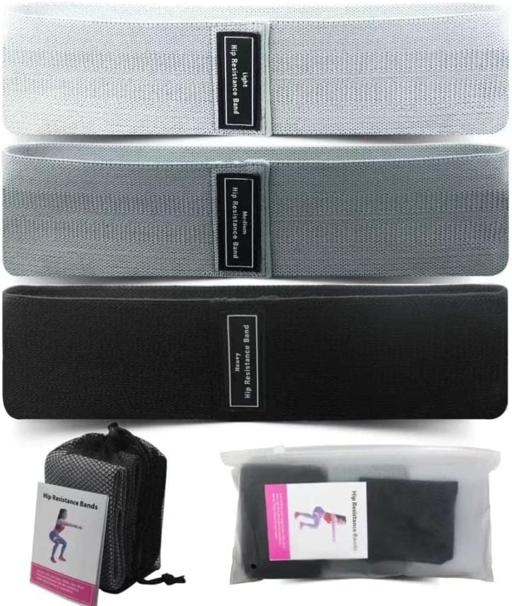 OL Fitness Resistance Band Set - Non Slip Cloth Exercise Bands to Workout Glutes, Thighs & Legs - Includes Booty Band Training Videos for Gym & Home Fitness, Yoga, Pilates for Men/Women - 3 Levels - Image 4