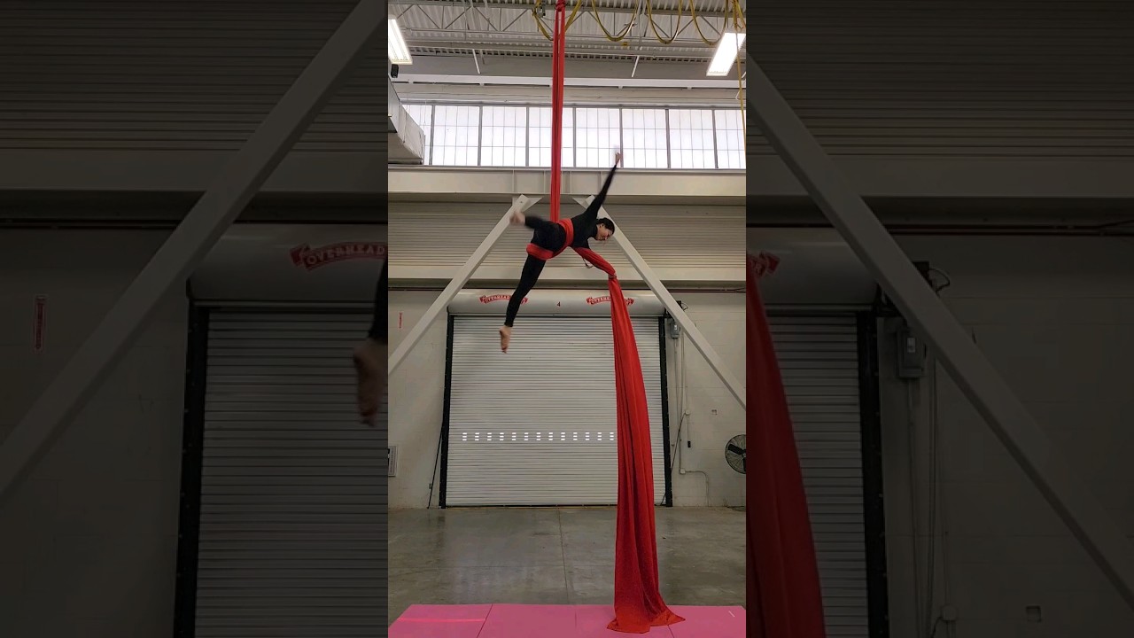 Aerial Silks Double Star Drop from OneShot Entry AerialFitness