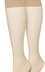 HUE Women's Sheer Knee Hi Socks 2 Pair Pack