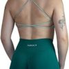 AUROLA Workout Sports Bras Women Athletic Removable Backless Strappy Criss Cross Light Support Gym Fitness Yoga Crop Bra - Image 3