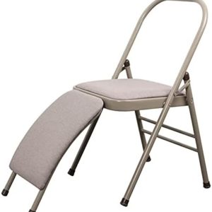 Acumec Yoga Folding Chair Multi-Purpose Yoga Auxiliary Stool Bold Thickening Foldable Bench Portable Yoga Collapsible Chairs Space-Saving Suitable for Outdoor Metal Foldings Stools in Bedroom Yoga