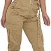 DUOWEI Woman Plus Size Corduroy Pants Women Cargo Pants Casual High Waist Jogger Pants Loose Outdoor Twill 20 Yoga Pants - Image 5