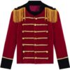TiaoBug Kids Girls Boys Drum Major Costume Marching Band Uniform Tassel Red Circus Ringmaster Jacket Halloween Costumes - Image 4