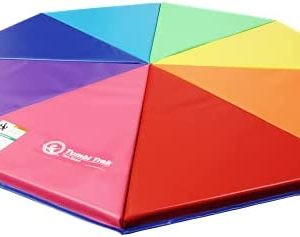 Tumbl Trak Gymnastics 5' Rainbow Pizza Folding Panel Mat