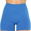 AUROLA Dream Collection Workout Shorts for Women High Waist Seamless Scrunch Athletic Running Gym Yoga Active Shorts Black - Image 5