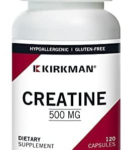 Kirkman Creatine 500 mg - Hypoallergenic | 120 Vegetarian Capsules | Amino Acid