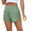 THE GYM PEOPLE Womens High Waisted Running Shorts Quick Dry Athletic Workout Shorts with Mesh Liner Zipper Pockets - Image 4