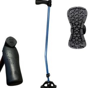 Dynamo Swing Cane – Walking Cane for Men & Women, Lightweight, Heavy Duty, Articulating Tip, All-Terrain, Adjustable, Super Soft Ergonomic Grip, for Seniors & Adults, Multi-Color