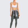CRZ YOGA Women's Strappy Sports Bra - Criss Cross Back Padded Low Impact Sexy Cute Workout Yoga Bra - Image 5