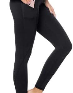 Auu Yoga Pants for Women High Waist Workout Leggings with Pockets Casual Running Stretch Long Pants