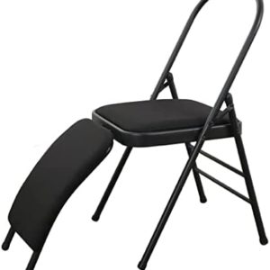 Multifunctional Yoga Chair Professional Yoga Chair Folding Yoga Chair Yoga Stool Assistive Exercise Chair (Color : Black, Size : 81 * 41 * 102cm)