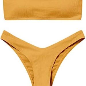 FAMOORE Tribal Swimsuits for Women Plus Size Bikini Tummy Waisted Swimwear High Piece Two Bikini Shorts Swimsuit for