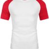 JSFOIRYROU Gym Workout T-Shirt for Men Pleated Raglan Short Sleeve Base Layer Muscle Bodybuilding Fitness Cotton Tee Tops - Image 4
