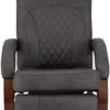 RecPro Nash 28" RV Euro Chair Recliner | Modern Design | RV Furniture | Swivel Base | Recliner Chair (2 Chairs, Gunmetal) - Image 5