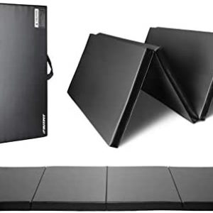 RitFit Upgraded Folding Exercise Mat, 2 Inch Thick Gymnastics Mat 3’x6’,4’x8’,4x10’ with Carrying Handles for Yoga, MMA, Stretching, Core Workouts and Home Gym Protective Flooring