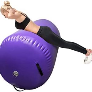 GBVUGY Air Tumbling Mat Tumble Track With Electric Pump，Inflatable Gymnastics Barrel Roller for Home Use,Gym Training,Cheer leading,Yoga