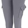 DUOWEI Plus Size Pant Suits for Women Formal Women Cargo Pants Casual High Waist Jogger Pants Loose Yoga Pants Plus Size - Image 3