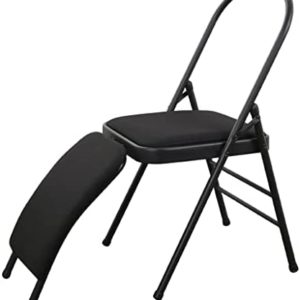Yoga Chair Bold Folding Chair Professional Yoga Chair Handstand Yoga Stool Bold Wall Tube (Color : Black, Size : 81 * 41 * 102cm)