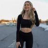 OQQ Women's 2 Piece Yoga Leggings Ribbed Seamless Workout High Waist Athletic Pants - Image 6