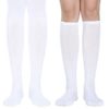 SATINIOR Women Knee Socks High Socks High Thigh Stockings for Cosplay, Halloween, Party, Daily Wear (White,M) - Image 3