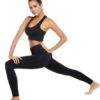 Auu Yoga Pants for Women High Waist Workout Leggings with Pockets Casual Running Stretch Long Pants - Image 3