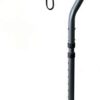 Ez2care Adjustable Folding Quad Cane for Right or Left Hand Use, Lightweight, Self Standing Small Base Walking Stick for Travel and Storage, Four Prongs Collapsible Cane, Metallic Grey - Image 2
