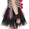 Snailify Girl's Evil Clown Costume Halloween Playful Horror Cosplay Dress - Image 4