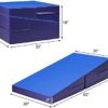 GYMAX Incline Gymnastic Mat, 60”x30”x14” Folding and Non-Folding Tumbling Cheese Wedge Mat for Gymnastic, Martial, Cheerleading, Dance Yoga Stretch Training Practice, Kids Girls Adult - Image 6