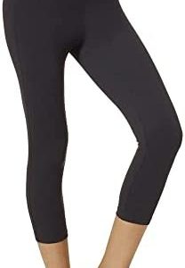 HUE Women's Wide Waistband Blackout Cotton Capri Leggings, Assorted