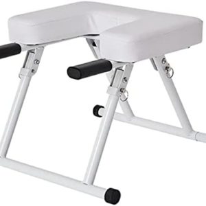 NASTON Yoga Headstand Bench, Foldable Inversion Chair with Armrests, for Home Gym Yoga Studio,White,495136cm