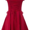 Scarlet Darkness Womens Gothic Steampunk Jacket Long Victorian Waistcoat Jacket Top - Image 2
