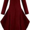 Renaissance Gothic Tailcoat Halloween Costumes for Women, Medieval Irregular Hem Steampunk Corset Victorian Tailcoat Jacket - Image 2