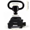 EZshoot Picatinny Sling Mount 2PCS, 360° Rotation Picatinny Rail Sling Attachment, Sling Swivel with QD Picatinny Rail Mount and Push Button for 2 Point Sling, Low Profile Rail Sling Mount - Image 5