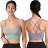 Sykooria 3 Pack Strappy Sports Bra for Women Sexy Crisscross for Yoga Running Athletic Gym Workout Fitness Tank Tops - Image 2