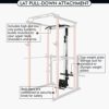 RitFit Power Cage with Optional LAT PullDown System, 1000LB Power Rack for Home & Garage Gym, Squat Rack with Weight Storage Rack and More Attachments for Full Body Workout, ASTM-Certified - Image 5