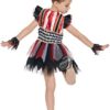Snailify Girl's Evil Clown Costume Halloween Playful Horror Cosplay Dress - Image 5