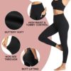 NexiEpoch 4 Pack Leggings for Women with Pockets- High Waisted Tummy Control for Workout Running Yoga Pants Reg & Plus Size - Image 3