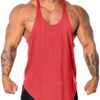 JSFOIRYROU Workout Stringer Tank Tops for Men Y-Back Sleeveless Fitness Bodybuilding Muscle Cut Off Athletic Shirts Vests - Image 2
