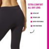 HUE Women's Wide Waistband Blackout Cotton Capri Leggings, Assorted - Image 3
