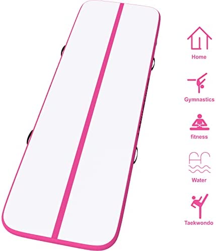 KP Inflatable Air Gymnastics Mat Training Mats 4 inches Thickness Gymnastics Tracks for Home Use/Training/Cheerleading/Yoga/Water with Pump - Image 2