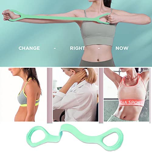 Kvittra Figure 8 Resistance Band, Arm Back Shoulder Exercise Elastic Rope Stretch Fitness Band, Foot, Leg, Hand Stretcher, Arm Exerciser for Yoga Pilates Stretching Physical Therapy, Home Gym Workout - Image 3