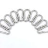 DGOL 10pcs M5 304 Stainless Steel Carabiner Snap Spring Hook Outdoor D Ring Chain Quick Link Lock Fastner Size 2 inch x 1 inch - Image 2