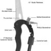 Sheffield 12173 Wilco 4-in-1 Carabiner Utility Multi Function Keychain Tool | Lightweight Aluminum Handle | Partially Serrated 3" Knife | Screwdrivers | EDC Carabiner for survival, tactical use - Image 2