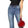 SOLY HUX Women's Mock Neck Ruffle Butterfly Sleeve Skinny Bodysuit - Image 5