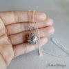 16mm Daisy Flower Bali Harmony Ball Sterling Silver 30" Necklace LS57 (30, 1.3mm Rolo Chain) - Image 4