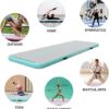 BEYOND MARINA Air Gymnastics Tumble Track 4/8 inches Thickness Inflatable Tumbling 10ft/13ft/16ft/20ft Air Mats for Home Use Training/Cheerleading/Yoga/Water with Electric Pump - Image 6